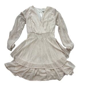 Japna Cream Patterned Dress
